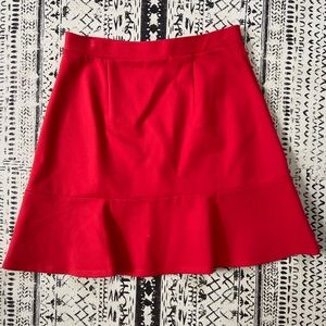 Bright red stretchy skirt from Loft